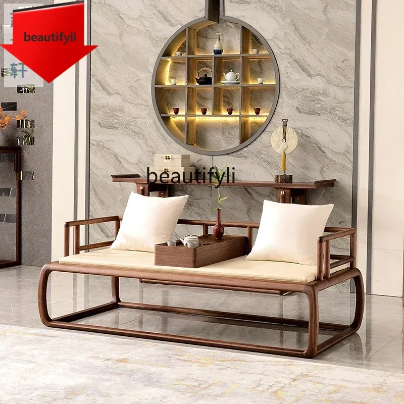 

a13 YH Новый китайский диван Архат из цельного дерева, кровать Архат из черного ореха, простой антикварный диван-диван