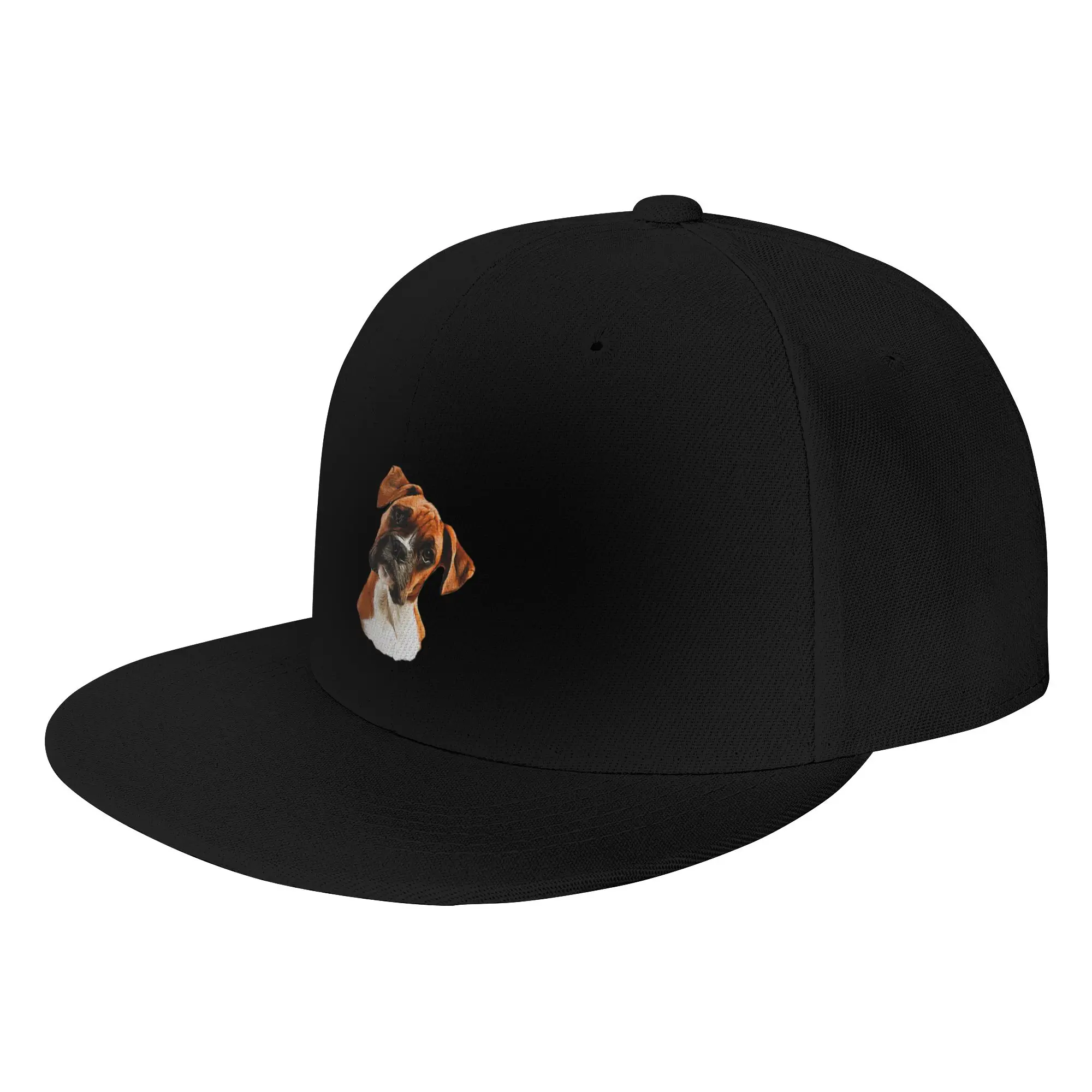 Fashion Boxer A Beautiful Boxer Head Tilt Flat Brim Sun Hat  Soft And Skin-Friendly Sun Caps