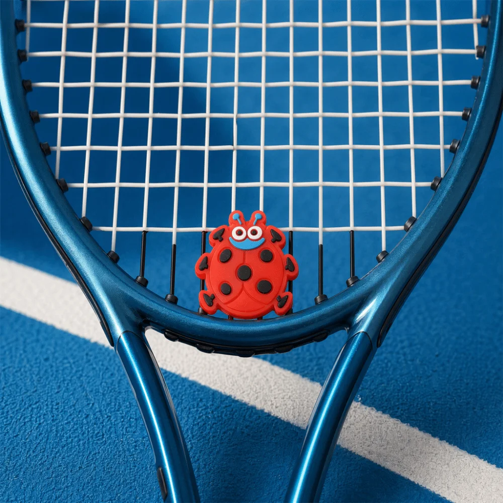 4PCS Silicone Tennis Vibration Dampener Cartoon Cute Animal Shape Tennis Racket Shock Absorber Vibration Reducing