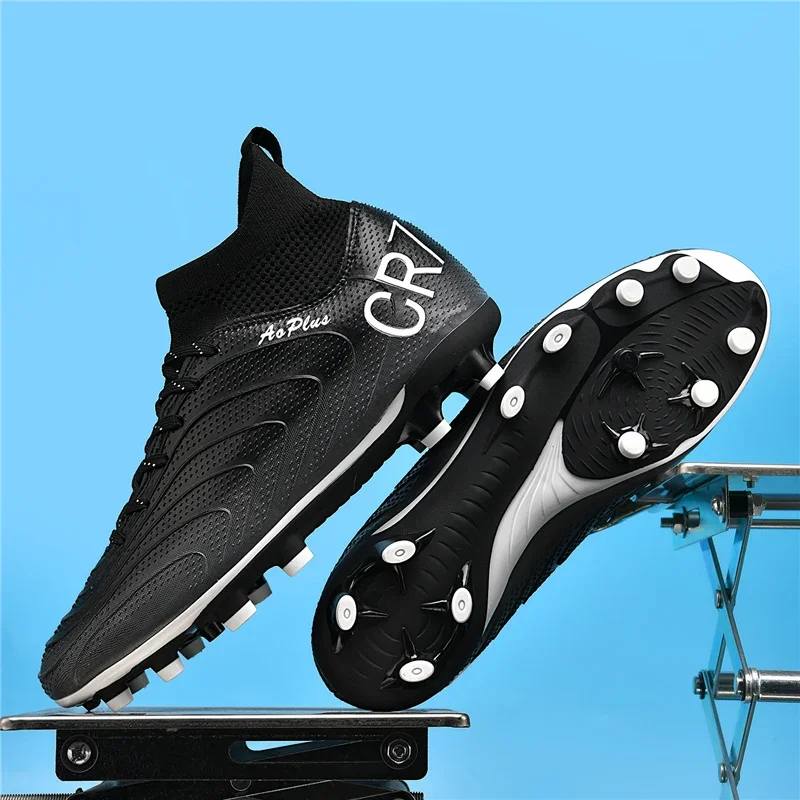 

New Men Football Boots Cleats Soccer Shoes Adult Non Slip Outdoor Sport Boys Long Spikes Training Breathable Match Comfortable