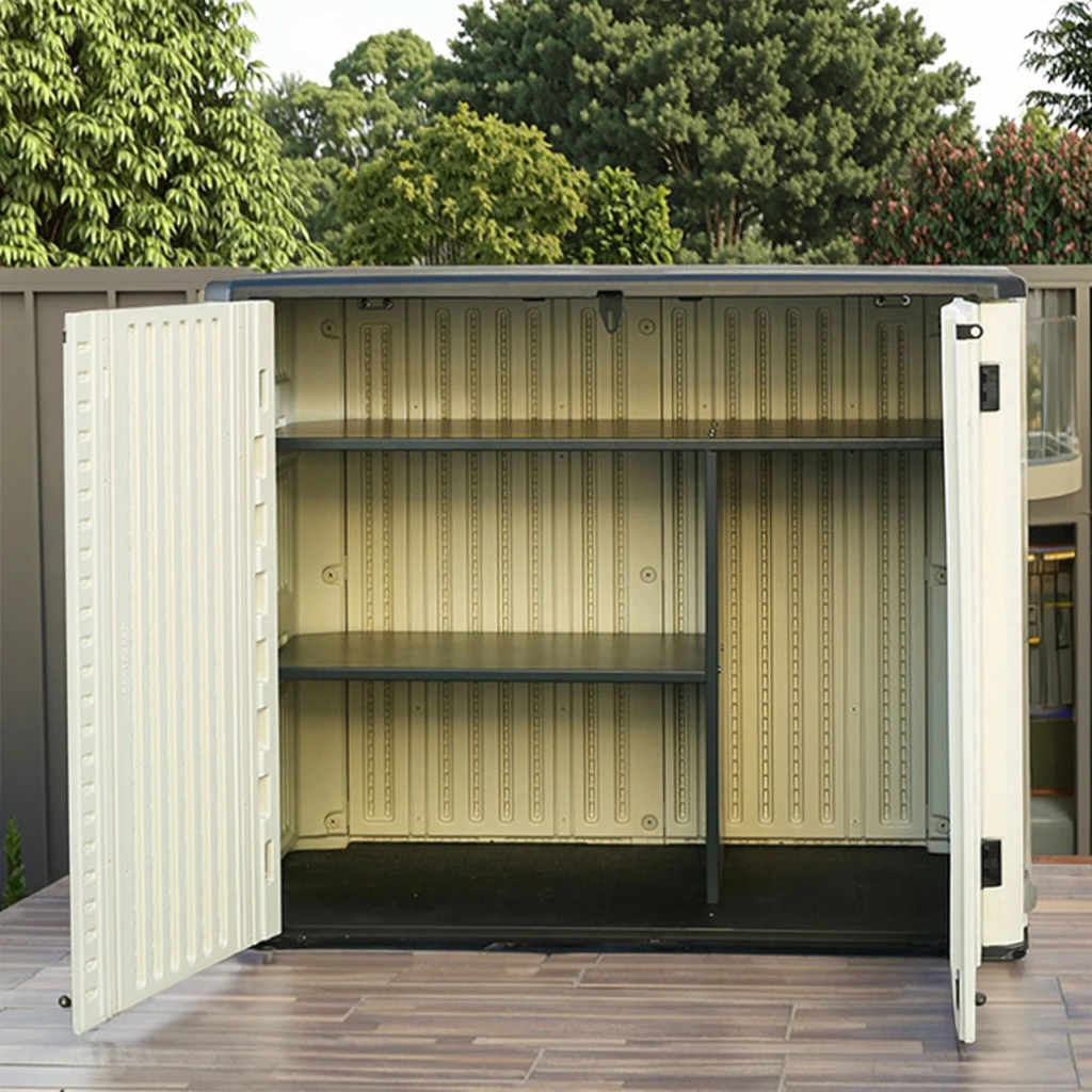 رائجة البيع خزانة تخزين خارجية سقيفة تخزين عمودية سقيفة تخزين خارجية أثاث الفناء #2