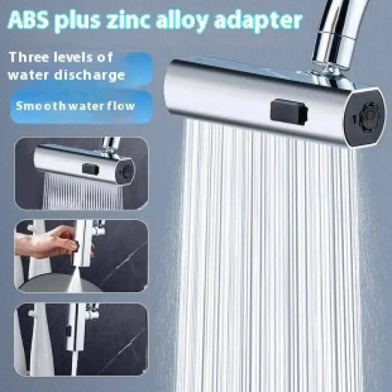 

New Kitchen Waterfall Three-mode Universal Swivel Extension Faucet Splash-proof Nozzle Sink Multi-function