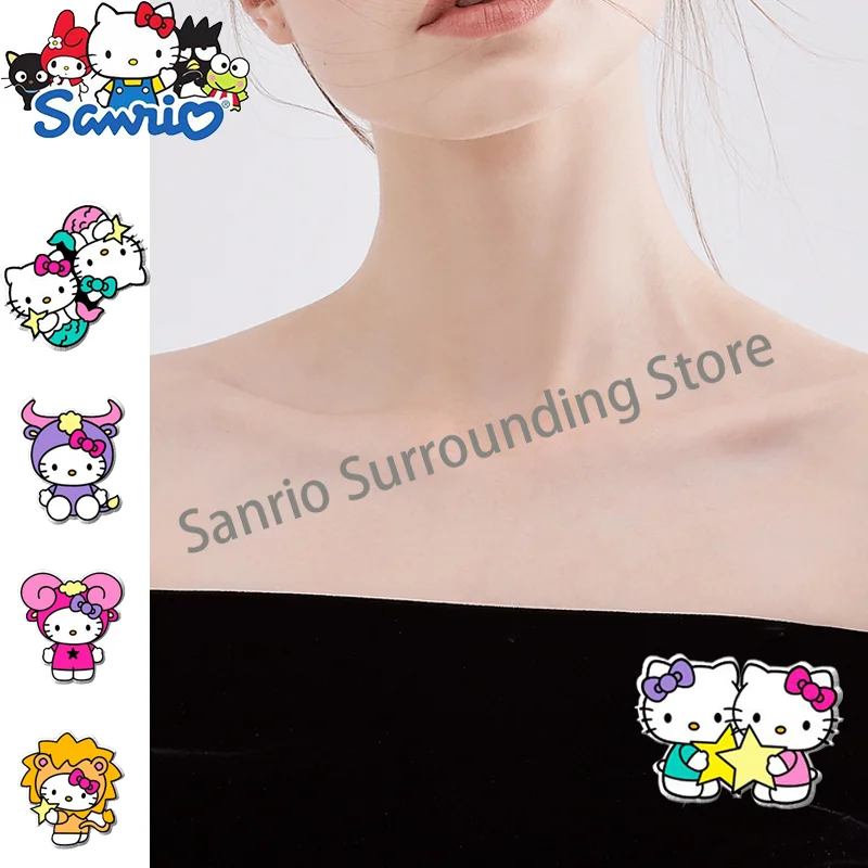 

Sanrio Brooches Hello Kitty Kawaii Twelve Constellation Series Cartoon Kids Gifts Accessories Fashion Jewelry Sanrio Brooches