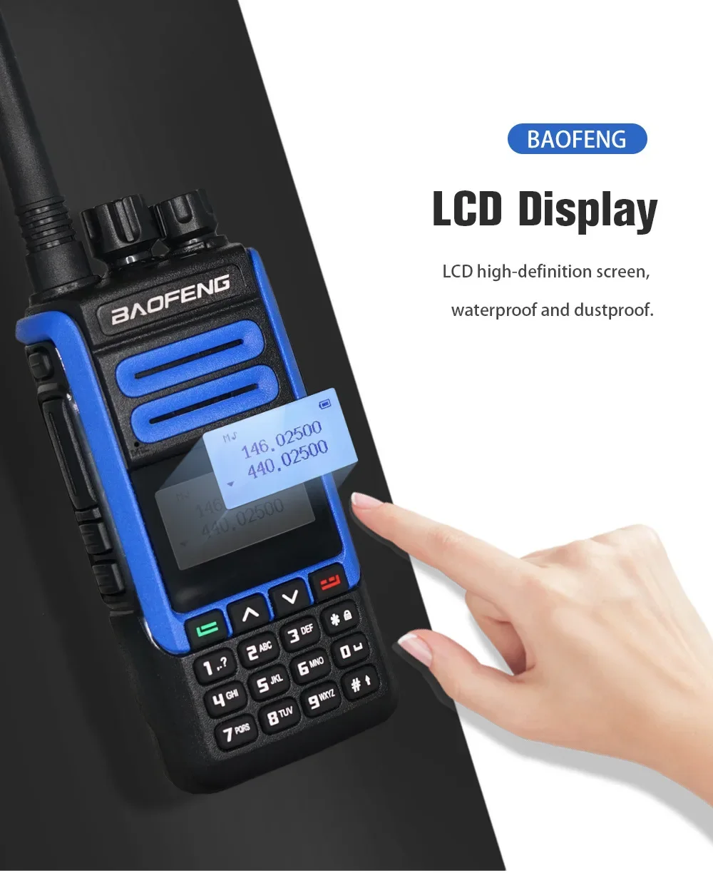 BaoFeng BF-H7 Powerful Walkie Talkie 10W Portable CB Radio FM Transceiver Dual Band Two Way Radio with Battery For Hunt Forest