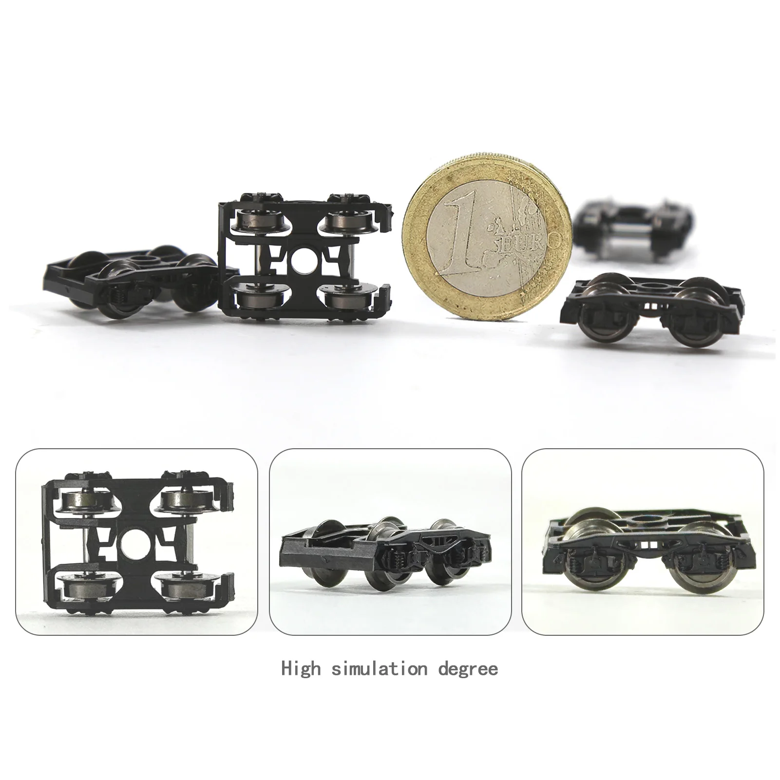 

Evemodel N Scale Bogies with Metal DC Wheelsets for Fleischmann Trains HP12150