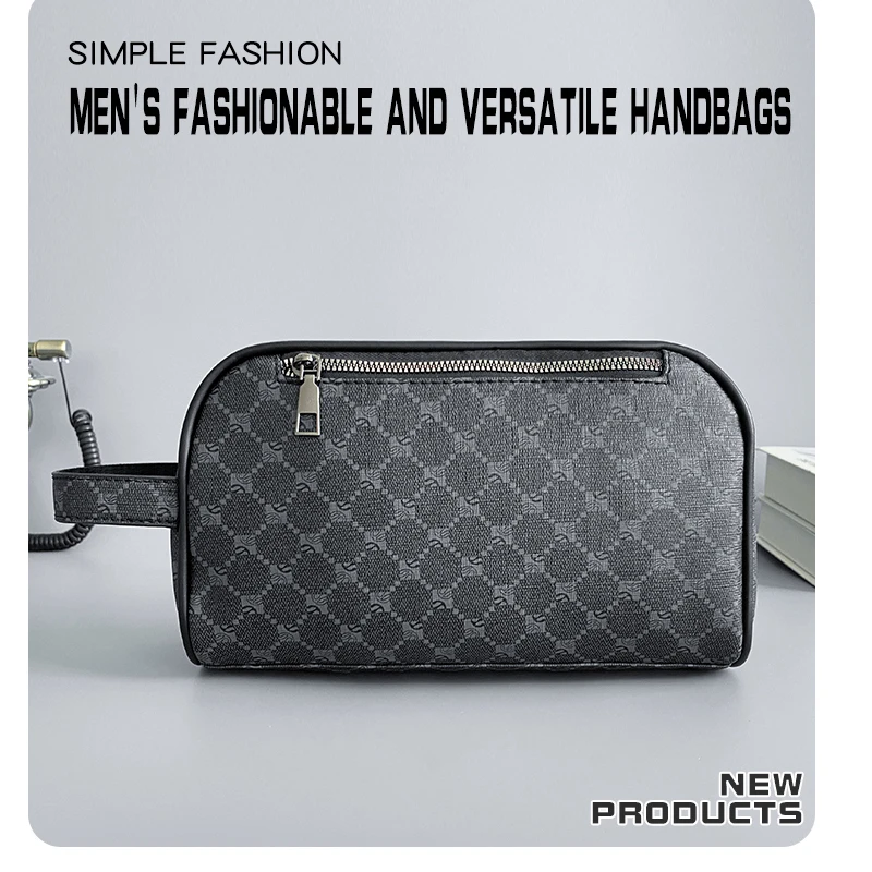 موضة الطباعة حقيبة يد رجالية عالية الجودة بولي Leather حقائب يد جلدية محفظة المال للرجال حزام الخصر محافظ رجل الحقيبة Bolsos #3