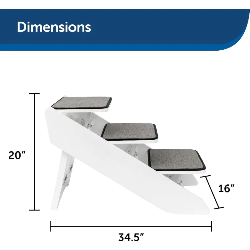 Steps & Ramp Combo for Small Dogs with Stairs – Foldable Nonslip Design – Perfect for Small, Medium, and Large Dogs