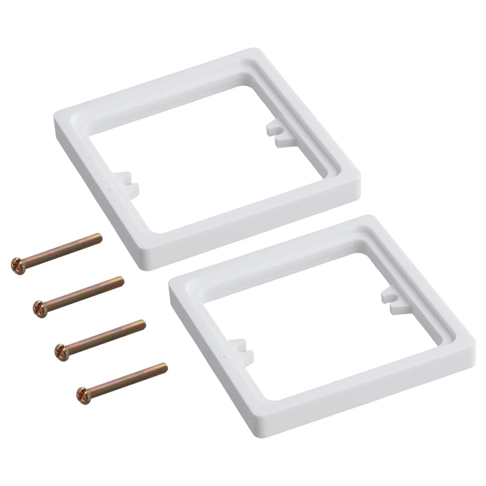 2PCS Square Spacer 10MM Single Socket Spacer 1 Gang Frame Plates Electrical Socket Spacer Wire Box Height Increasing Rings