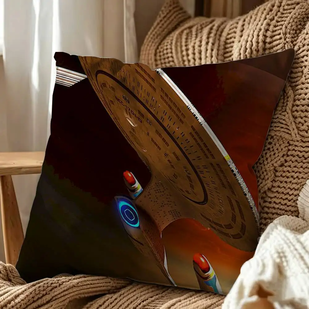 TV S-Star T-Trek Cool Square Double-Sided Printed Pillow Case Sofa Cushion Cover Bedroom Bedside Decor