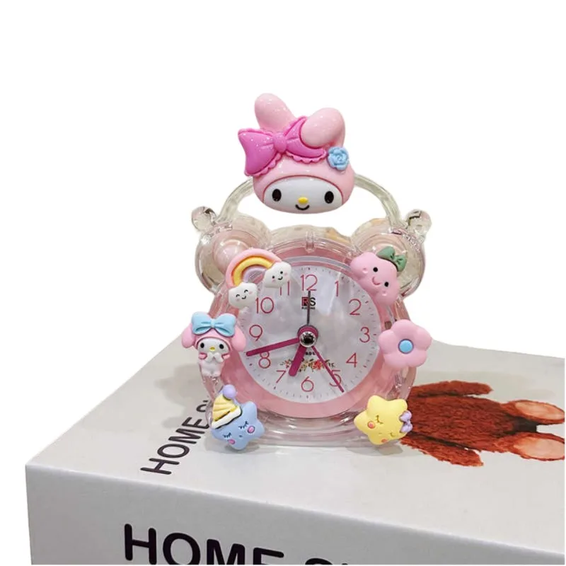 Sanrio Kuromi Trendy Alarm Clock Pattern, My Melody, Student Ins, High-Value Quarto Dormitório, Movimento atualizado para fazer mais silencioso