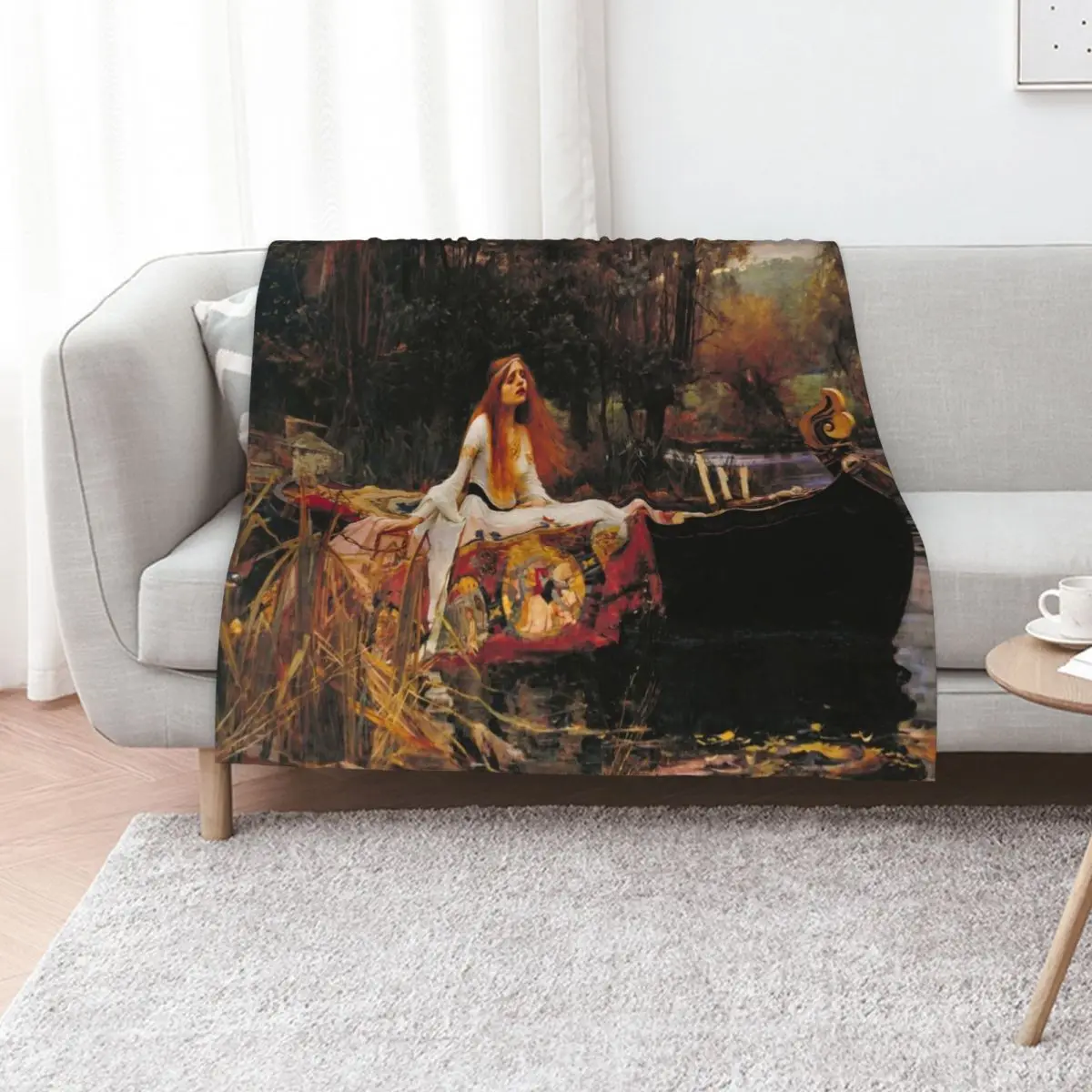 

The Lady of Shalott by John William Waterhouse (1888) Throw Blanket Blankets For Baby for babies Plush Cute Blankets