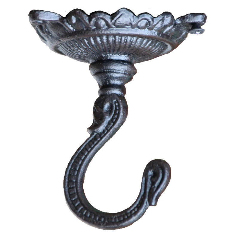 

European Style Hook Cast Iron Home Hanging Orchid Basket Hook Retro Personality Craft Indoor Top Decoration 9x8.7x10.3cm