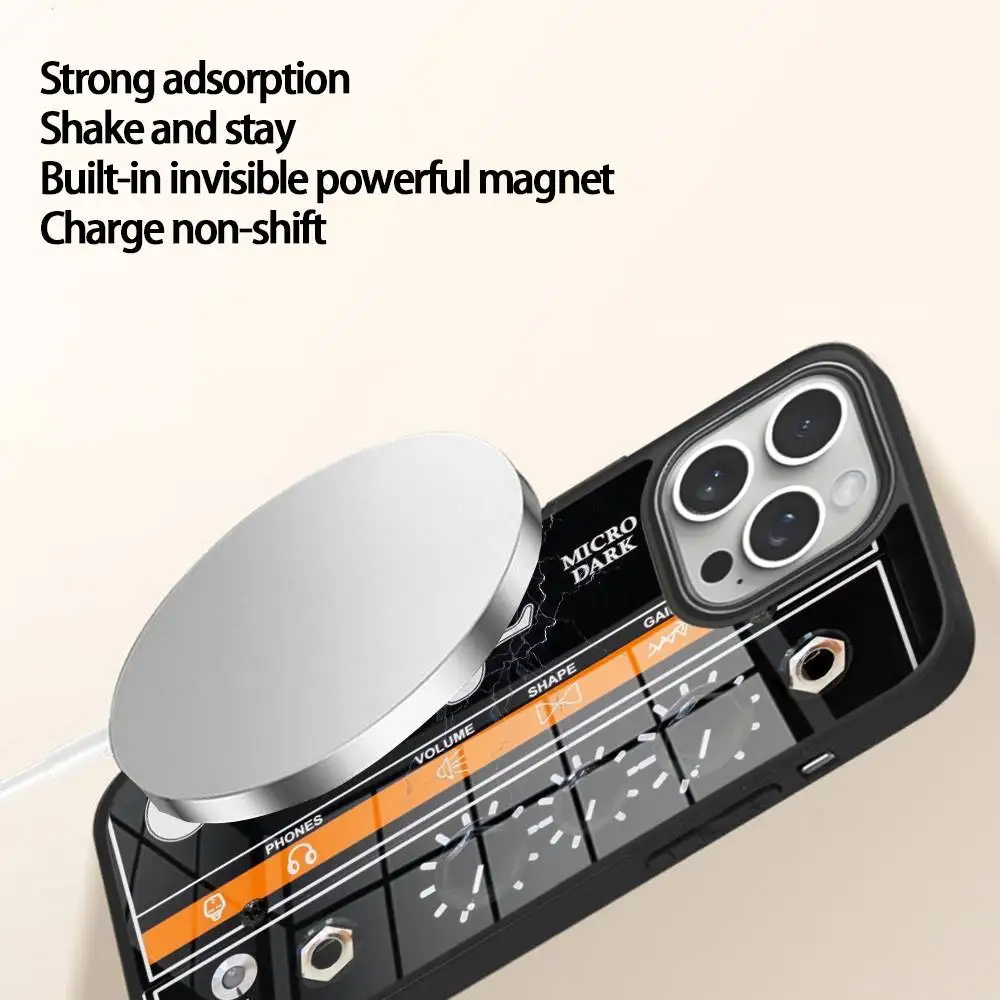 Orange Guitar Amp Phone Case Phone Case For Iphone 16 15 14 12 11 13 Pro Max Mini Puls Magnetic Glass Cover
