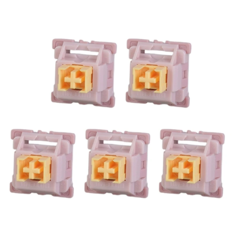 B03C Cream Yellow Peach V2 Pre Lubed Silents Linears Switches Hot Swap Tactile 3Pin for Quiet Mechanical Keyboards Builds