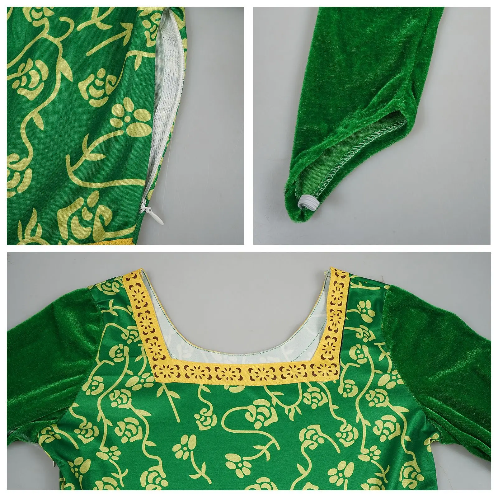 

Anime Fiona Cosplay Costume Princess Adult Women Girls Green Dress Suit Halloween Outfit Uniform Carnival Party