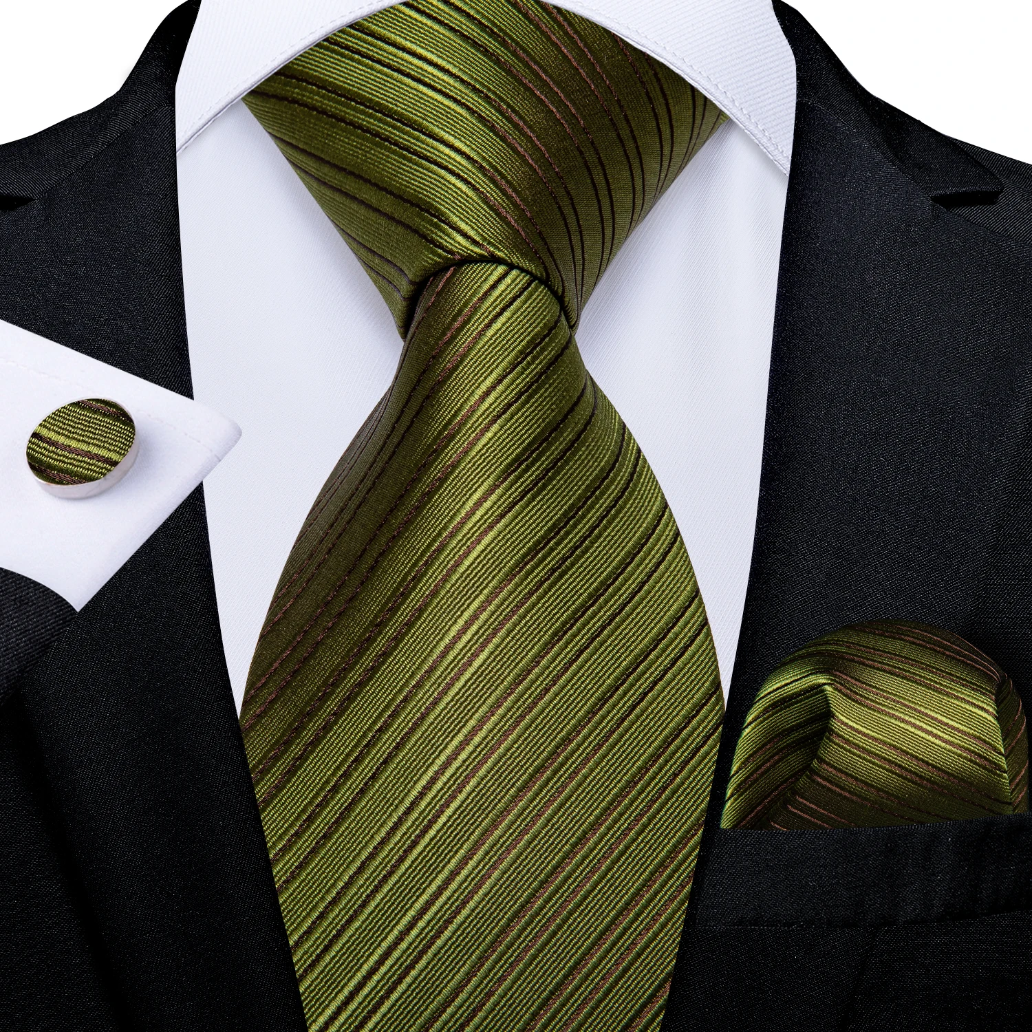 Luxury Men's Ties Plaids Paisley Purple Yellow Wedding Accessories Neck Tie Set Handkerchief Cufflinks Gift For Men