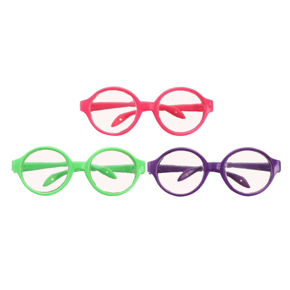 

3 Pcs Glasses Sunglasses Dress Up Eyeglasses Decors Props Eyewear Dressing Toys