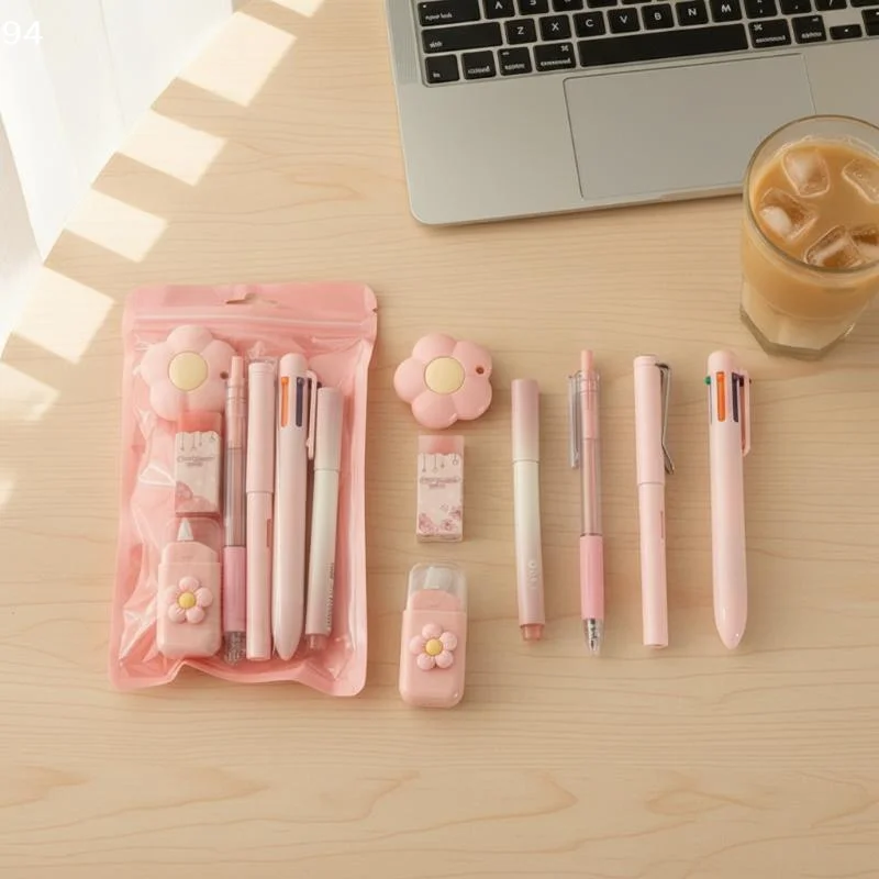 

7-Pcs Stationery Set High-Quality Student Graduation Gift Neutral Pen Learning Companion Stationery Pack For Achievers, Office