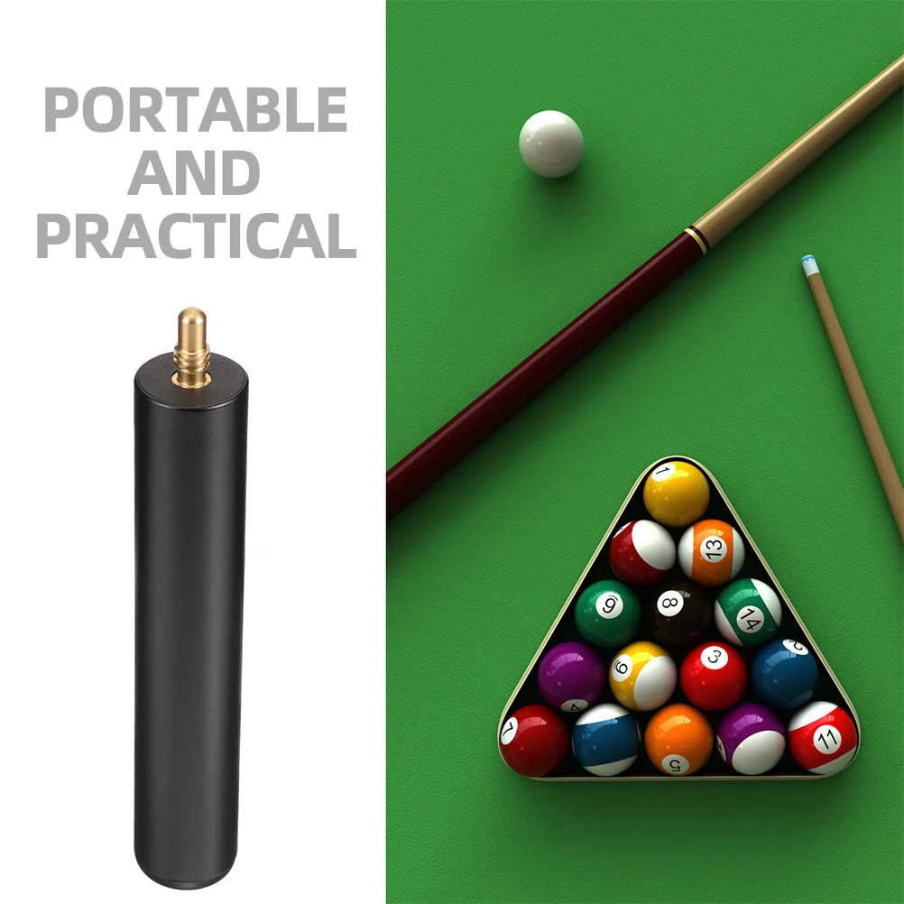 

2Pcs Pool Cue Extender Aluminium Stick Lengthen Billiard Rod Shaft Lightweight Durable Spiral End Friction Increase Cue Shaft