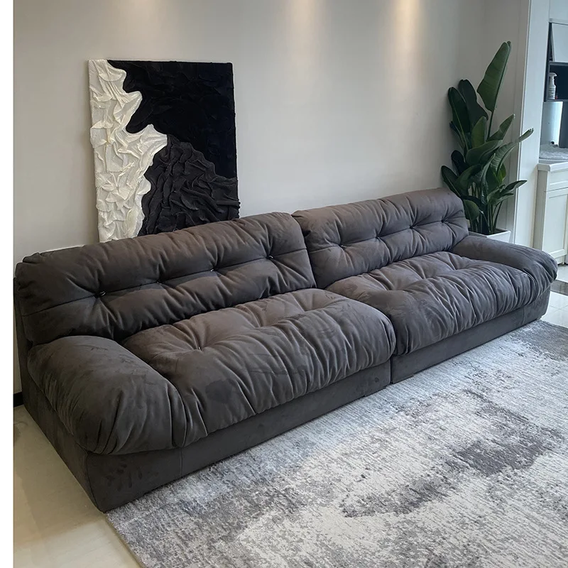 Sofá nuvem creme vento sofá de fileira reta