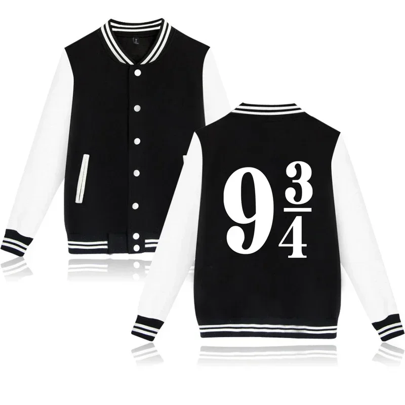 Harry's Glasses Printed Baseball Jacket Uniform Coat Autumn Winter Sweatshirt Harajuku Oversize Tracksuit Moletom Masculino