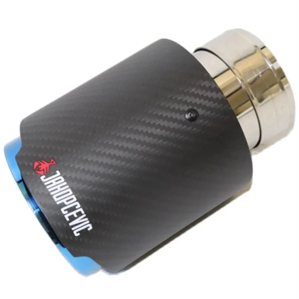 Auto Matte Carbon Auspuffanlage Schalldämpfer Rohrspitze Gerade Universal Edelstahl Blau Schalldämpfer Dekorationen