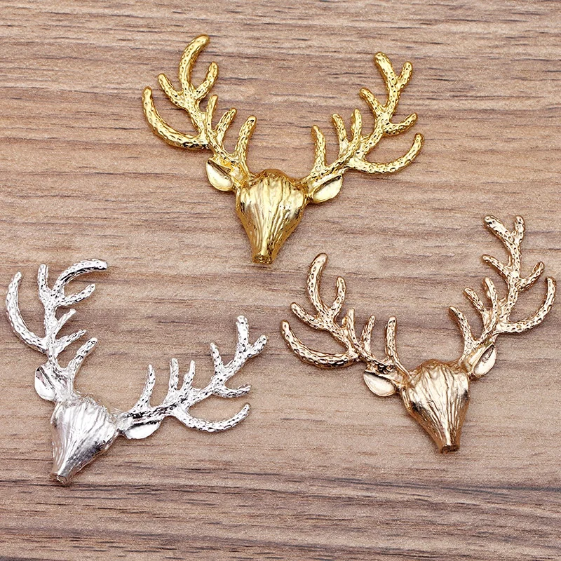 BoYuTe (20 Pieces/Lot) 56*48mm Reindeer Head Alloy Materials Diy Hand Made Jewelry Accessories