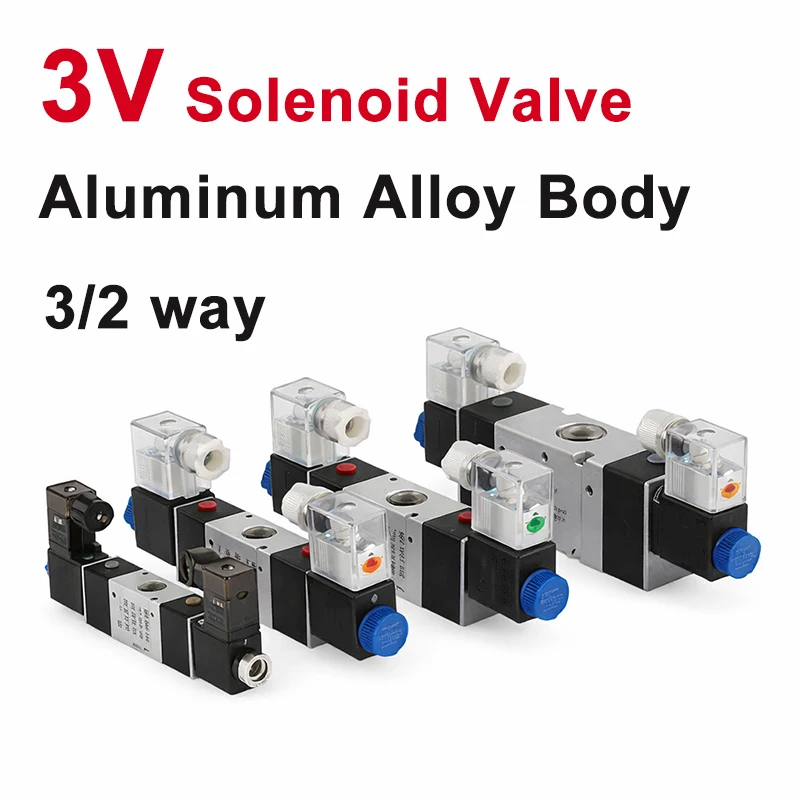 Solenoid Valve 3V310-10/08-NC/NO、3V120-06、3V220-08、3V210-08/06-NC/NO 3/2 Cylinder Electromagnetic Control Valve  DC AC