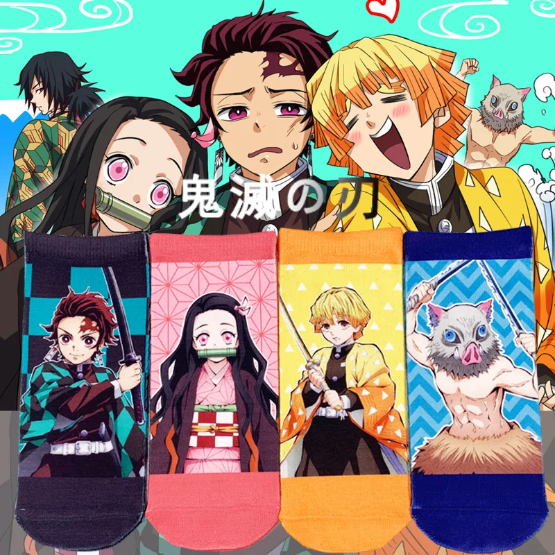 Anime Demone Calzini Kamado Tanjirou Nezuko Agatsuma Zenitsu Accessori Creativo Cartoon Adulto Stampato Slayer Calzini Regalo