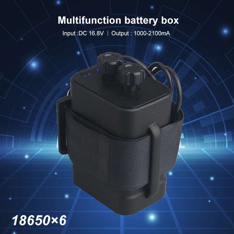 12V voltage battery box can be used as a car starting power supply CD18-6 mobile power supply  support 6 18650 batteries