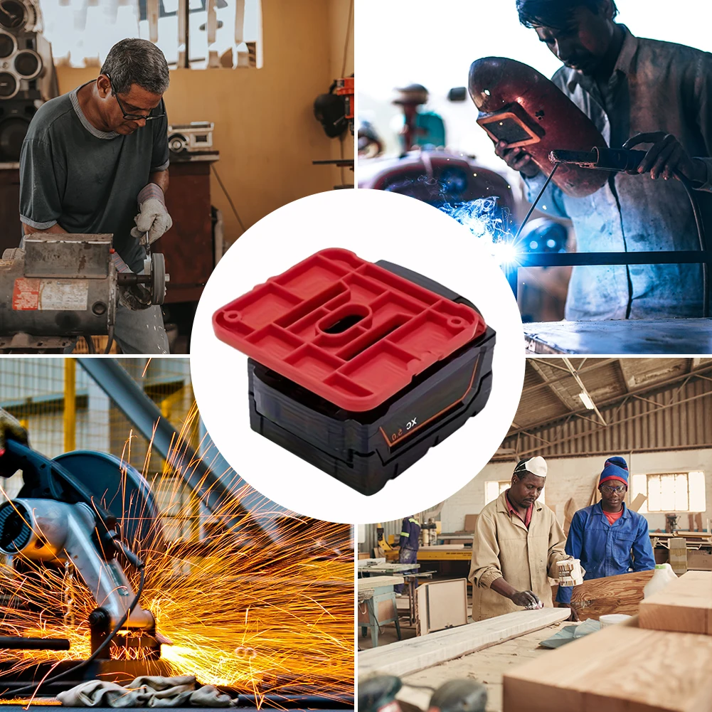 

5pcs Battery Holder for Milwaukee M18 18V Lithium Battery Wall Mount Battery Storage Holder for Work Van Shelf Toolbox