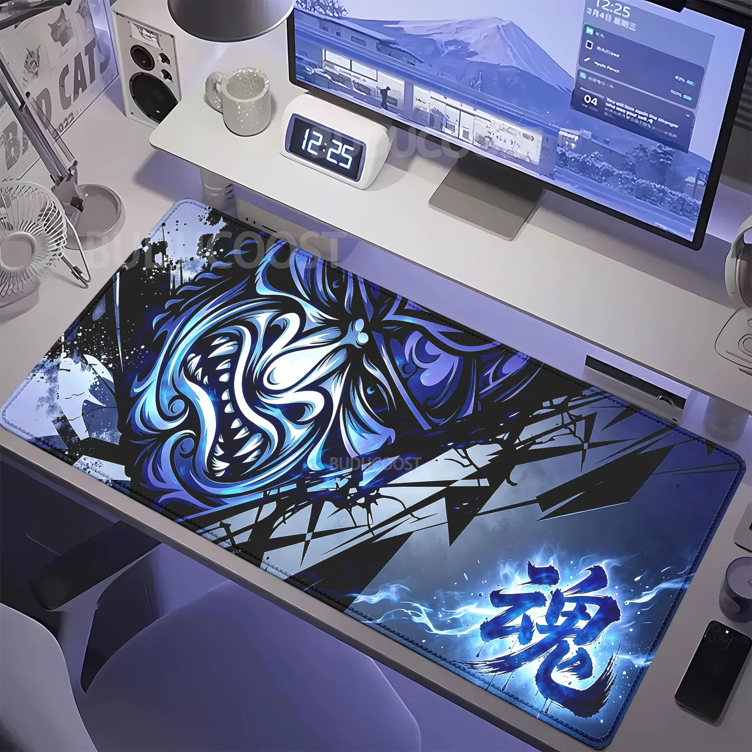 Mouse Pad Ghost Face Non-slip Base HD Printing Japanese Samurai Devil Mask Esports Mousepad Gaming Office Overlock XXL Desk Mat