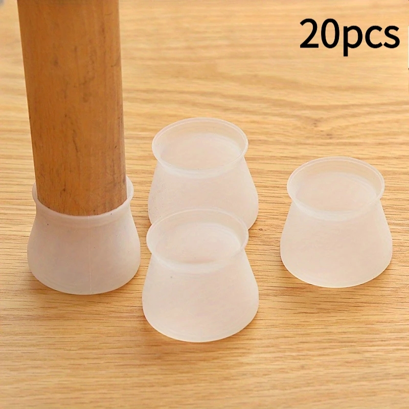 20pcs Furniture Table & Chair Foot Pad Covers, Chair Leg Protection Covers, Anti-Slip Chair Leg Cushion Covers