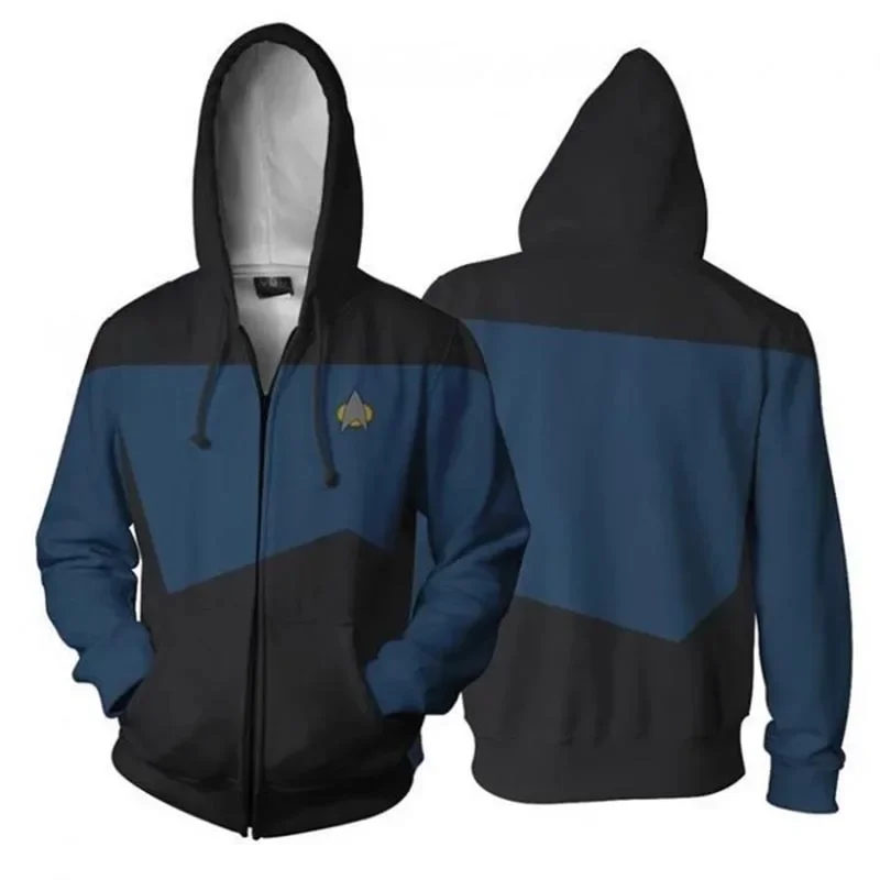 Star Voyager Trek Hoodies 3D Print Men Hoodie Hoody Man Hip Hop Casual Coat Sweatshirts with Zipper