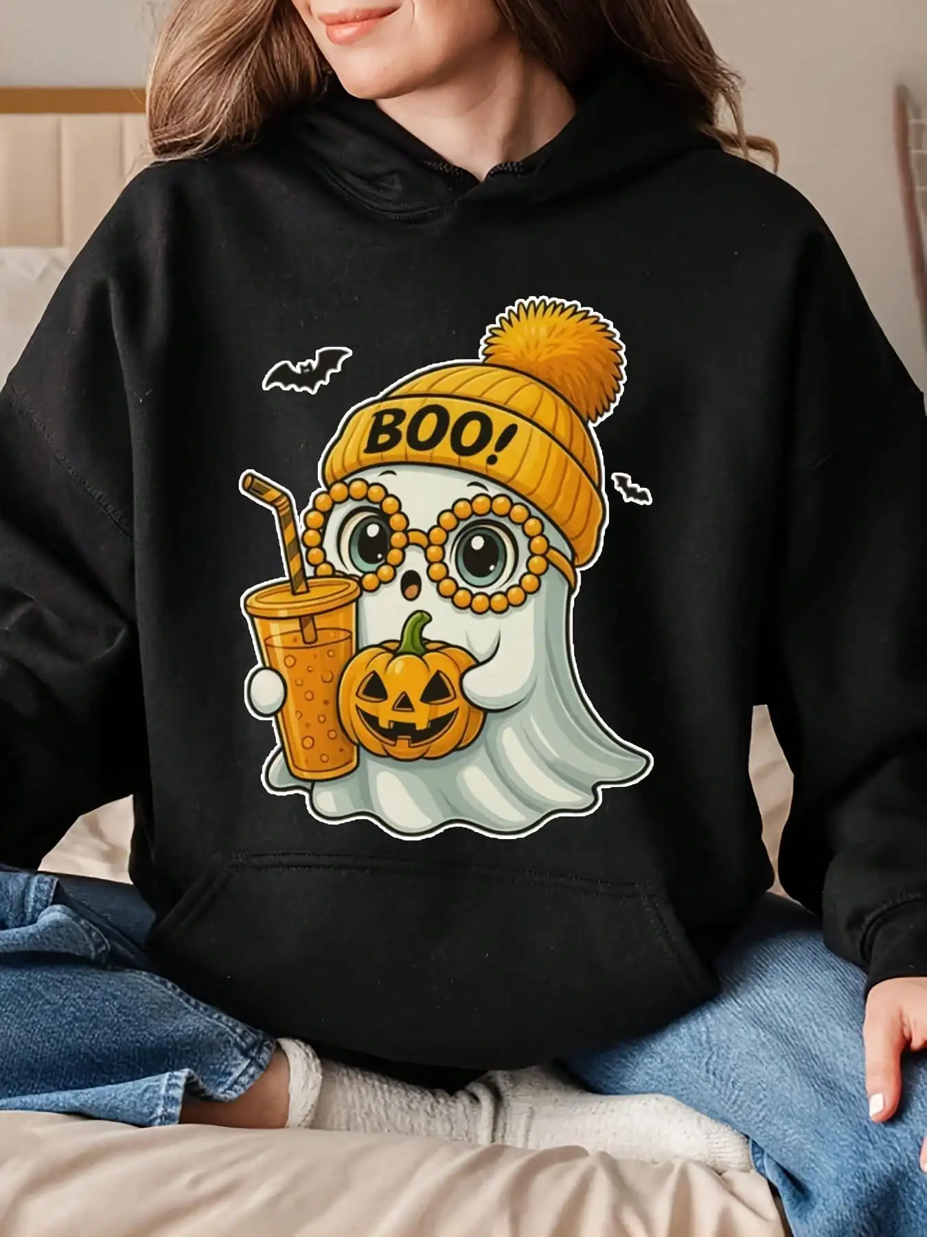 

Men's and Women's Plus Size Printed Top, Loose Casual, Soft, Comfortable and Breathable, Outdoor Sports Loose Pullover Hoodie