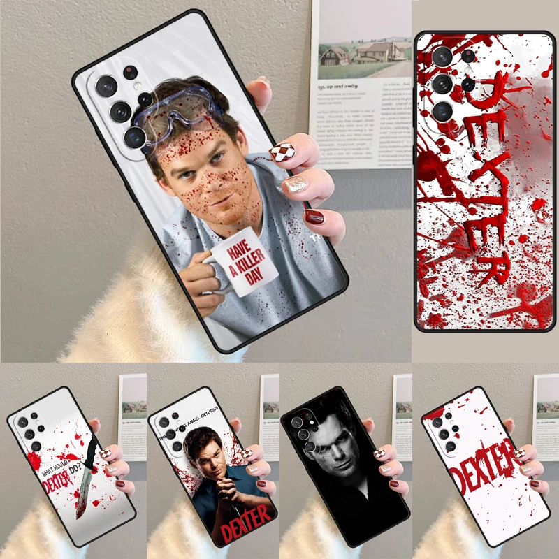 Cover For Samsung Galaxy S24 Ultra S21 S22 S8 S9 S10E Note 10 20 Plus FE S23 Dexter TV Phone case Coque