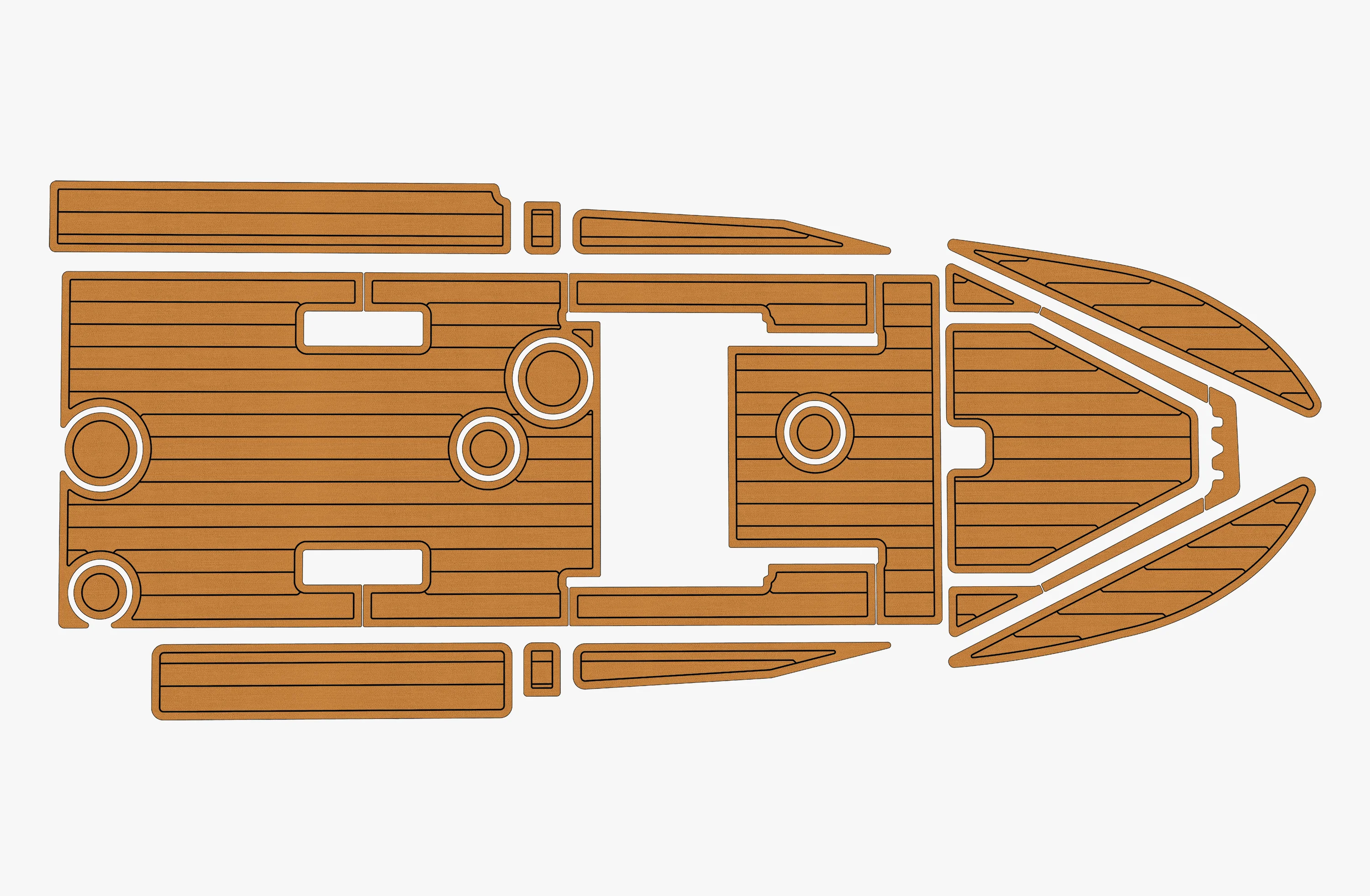 

Marine Faux Teak EVA Non-Slip Mat - 1984-1987 Boston Whaler 18 Outrage Self-Adhesive 1/4" (6mm) Boat Deck Pad for Cockpit & Deck