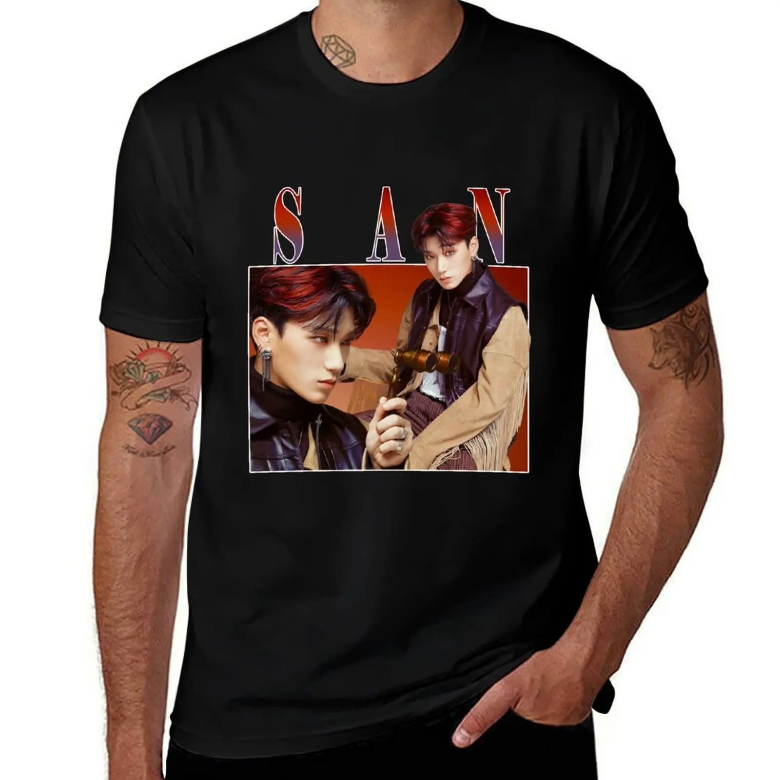 

San Ateez T-Shirt t shirts for man graphic vintage black cotton t-shirt plain for man package T-Shirt