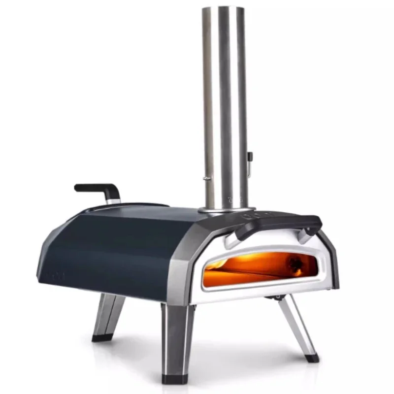 Firewood charcoal grilled steak pizza stove portable courtyard movable