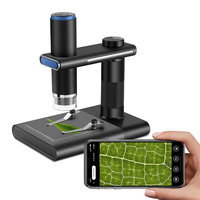 WiFi Camera Microscope for Phone, 50-1000X Portable Handheld USB Digital Microscope with Adjustable Stand,Compatible