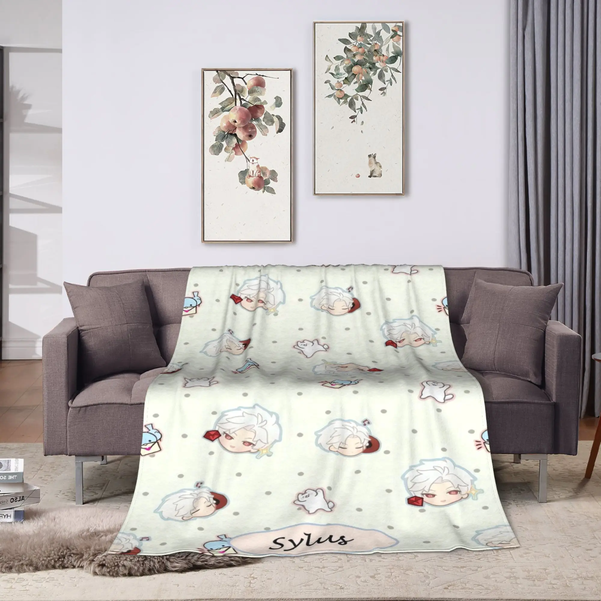 COOL V-Valko L-Love and Deepspace Blanket  Picnic Flannel Throw Blanket For Bedroom Soft Design Quality Bedspread Gift