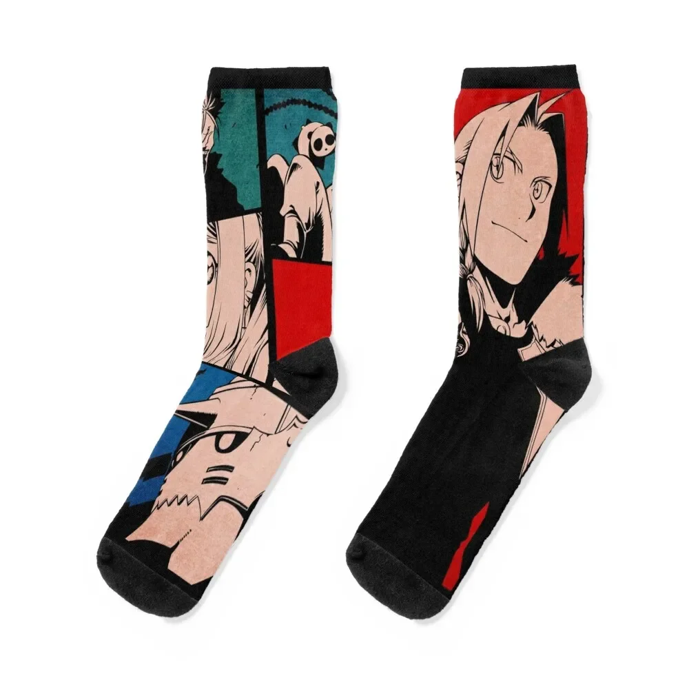 Fullmetal Alchemist - Brothers Anime Manga Logo Socks heated valentine gift ideas custom Socks Man Women's