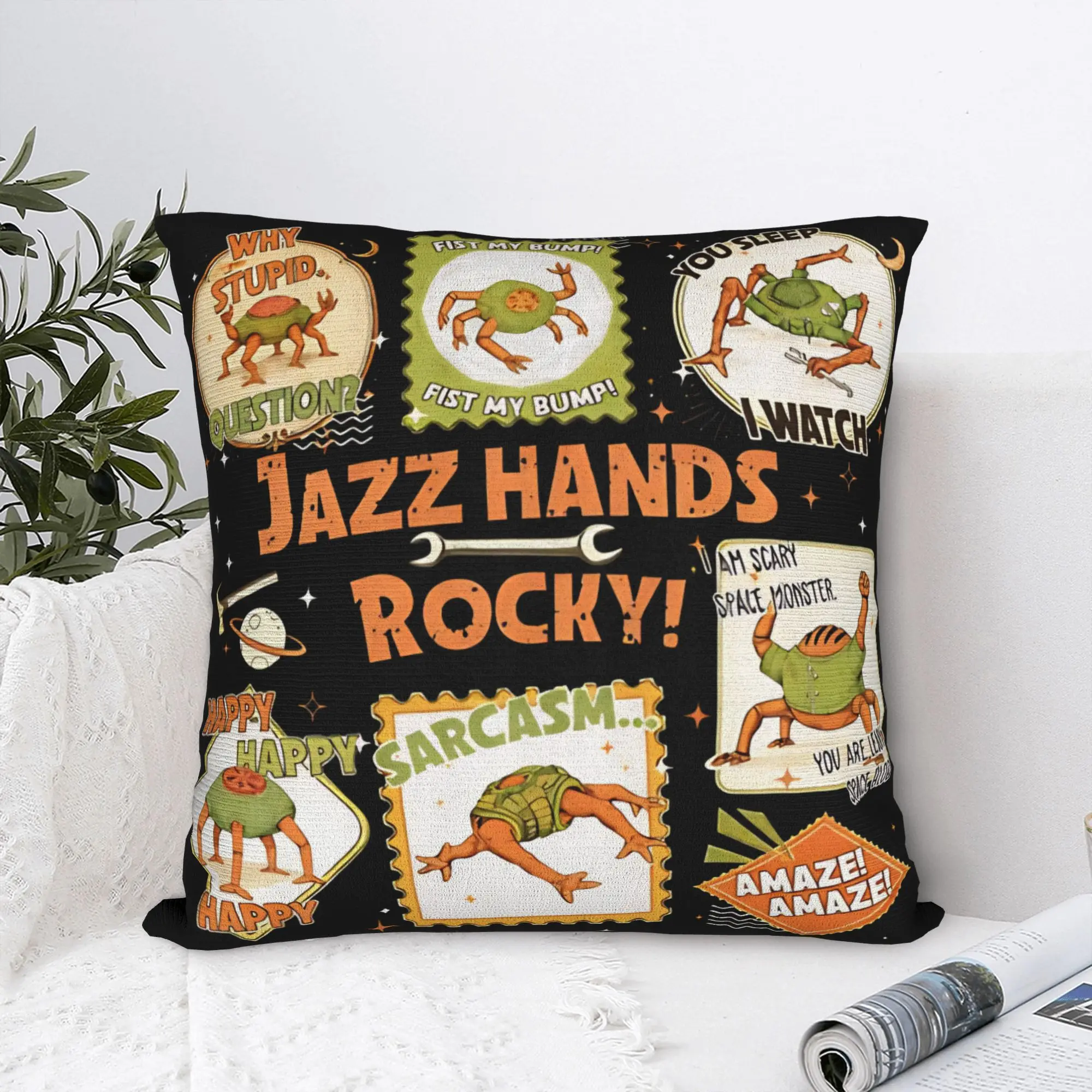 Pillow Case Rocky Amaze Jazz Hands Andy Weir Ryland Grace Project Hail Mary Soft Pillow Cover For Living Room Chair Pillowcases