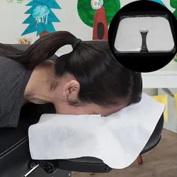 100Pcs Disposable Non-Woven Headrest Pillow Paper Beauty Spa Salon Bed Table Cover Massage Face Cradle Table Head Rest Covers