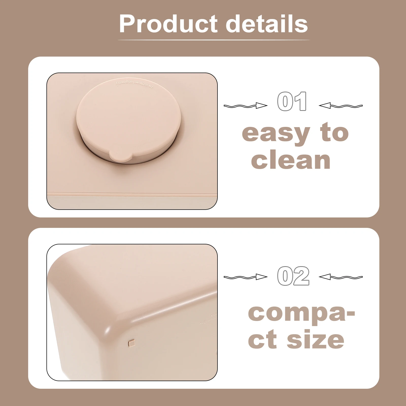 

Silicone Wet Tissue Box Large Capacity Seal Design Reusable Wipes Container For Bathroom Kitchen Car Multifunctional Tissue