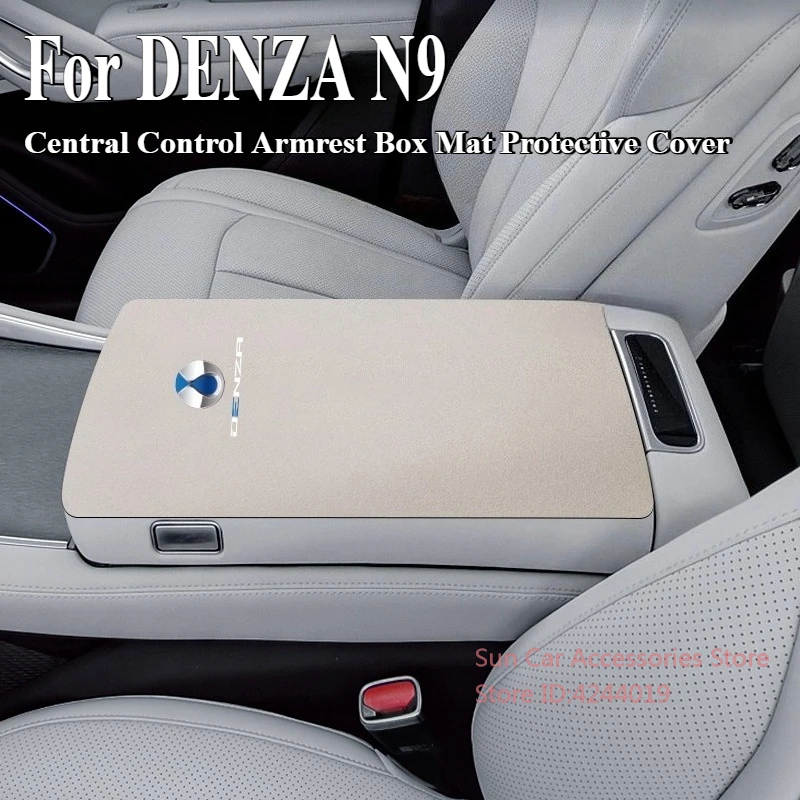 

For DENZA N9 Suede Central Control Armrest Box Mat Protective Cover Car Interior Decoration Modification Accessories