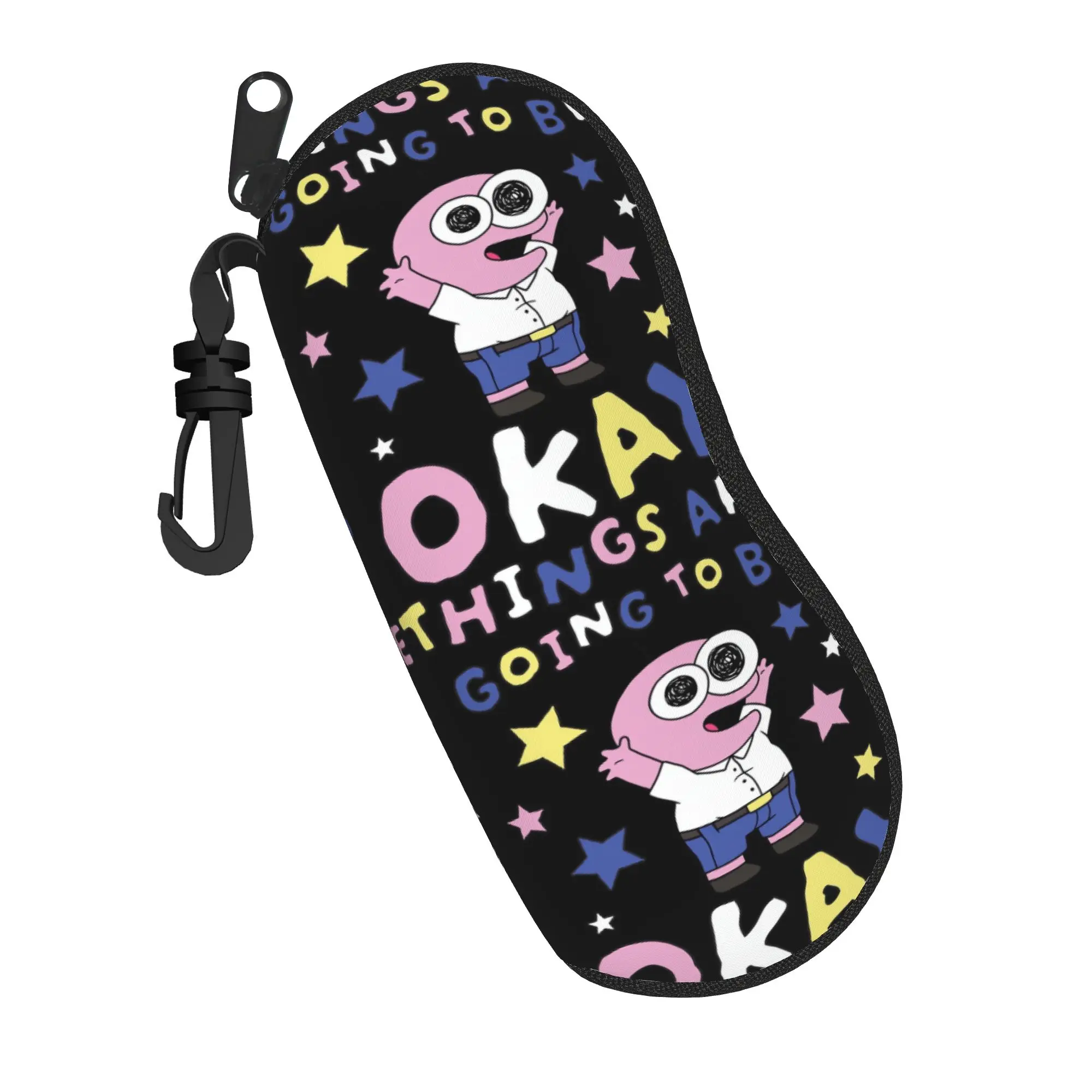Pim Cartoon Smiling Friends Glasses Case Unisex Convenient Accessories Things Are Going To Be Okay Sunglasses Box Glasses Box