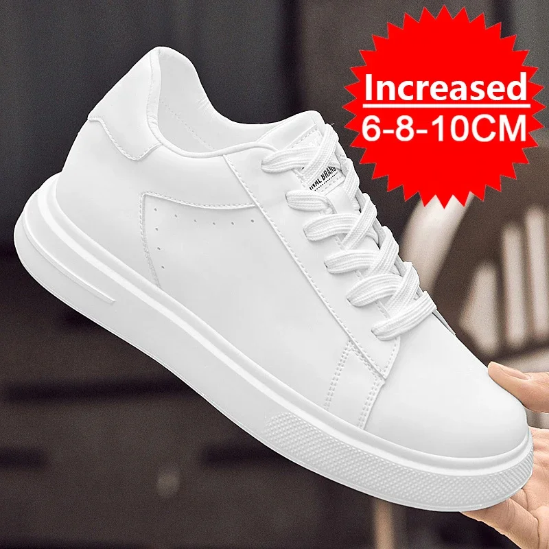 

Quality Elevator Shoes Men's Height-enhancing Shoes High Quality Leather Height-enhancing 6/8/10cm Men's Outdoor Casual Sneakers