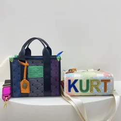 Kurt Geiger tuval Tote çanta 2024 yeni büyük kapasiteli lüks tasarımcı markalar çanta kadın moda trendi çanta omuzdan askili çanta