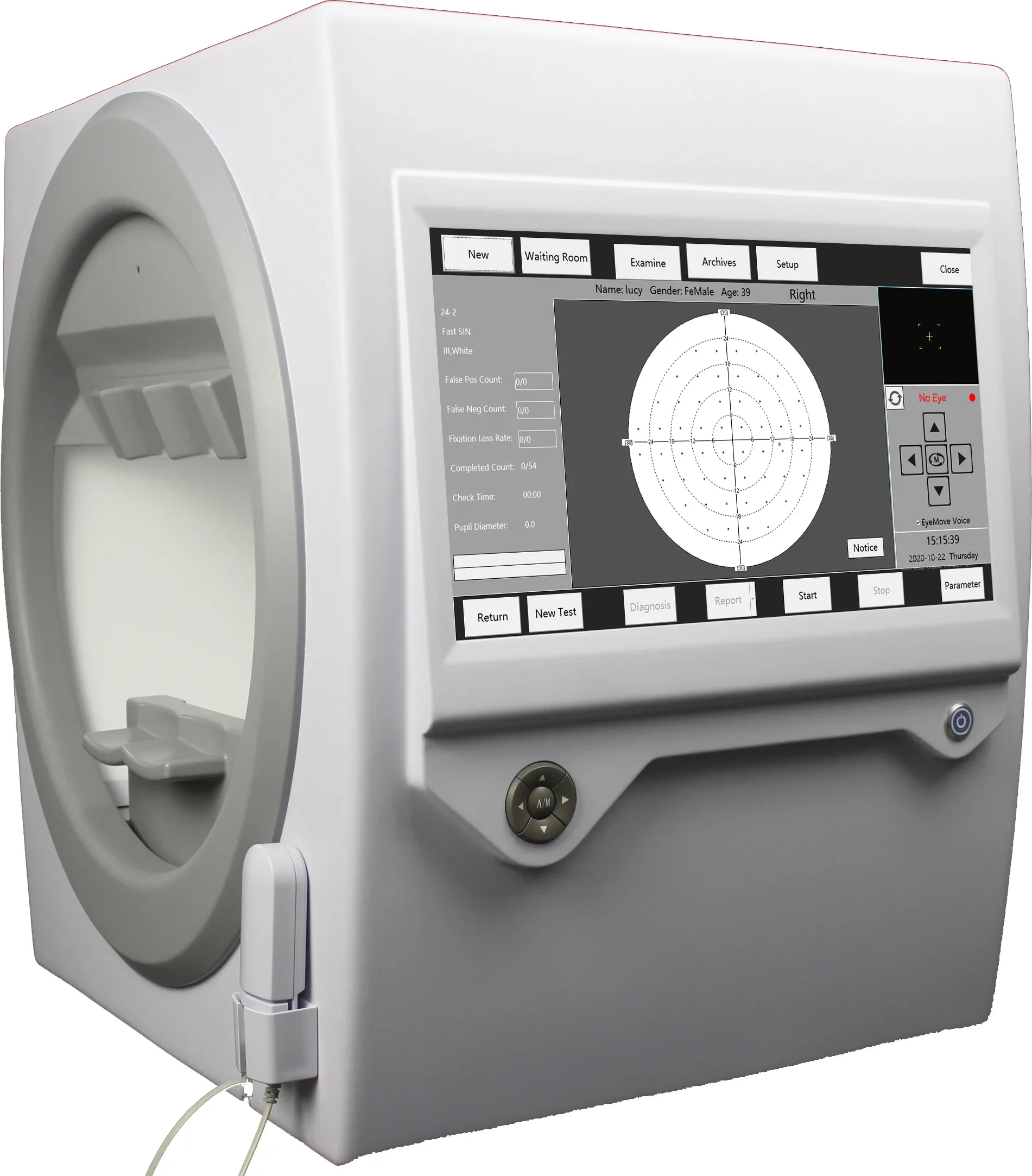 Goldman Ophthalmology Electric CE Eye Exam Equipment Auto Perimeter Visual Field Analyzer